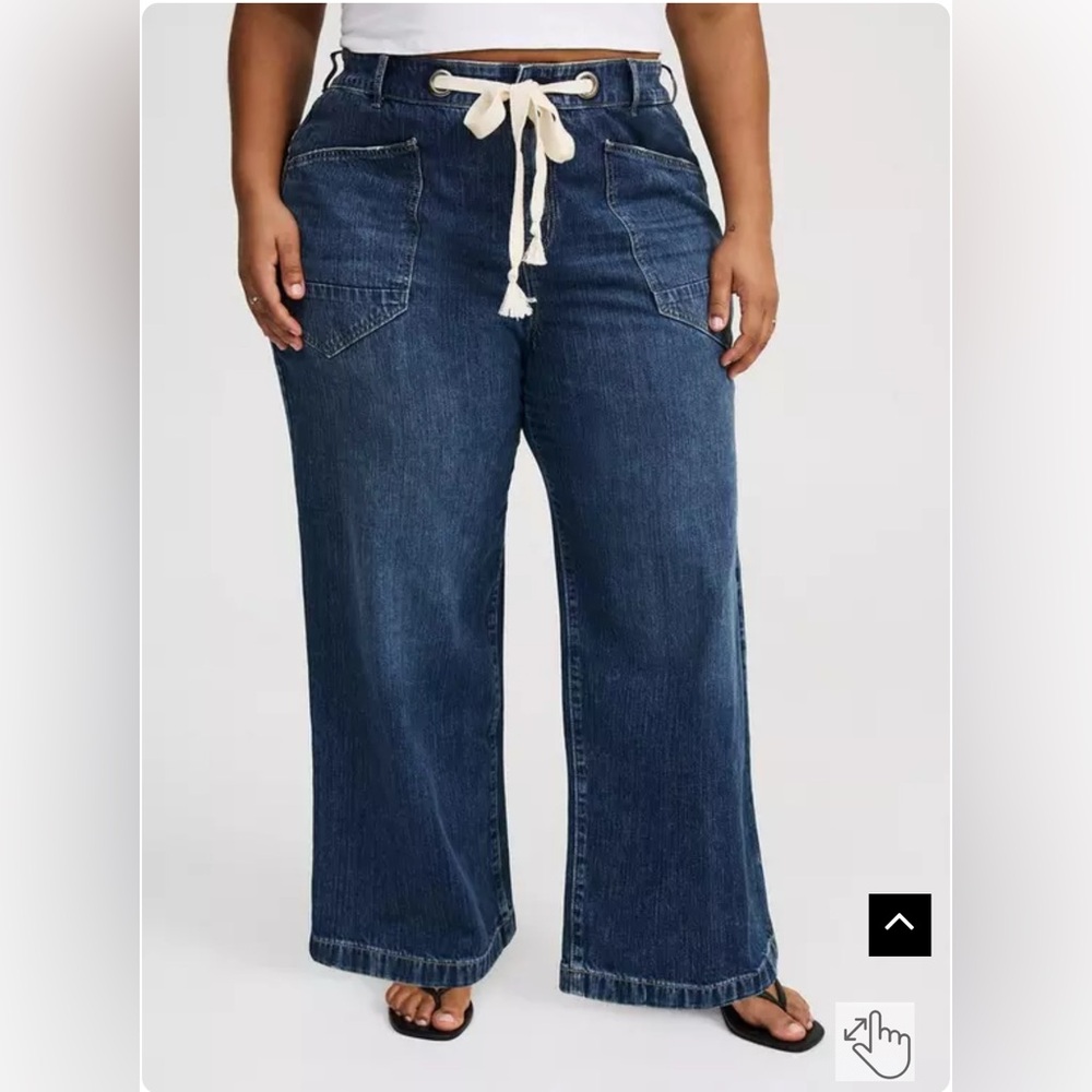 Torrid High-Rise Loose Straight Strech + Ridgid Jeans size 18R EUC